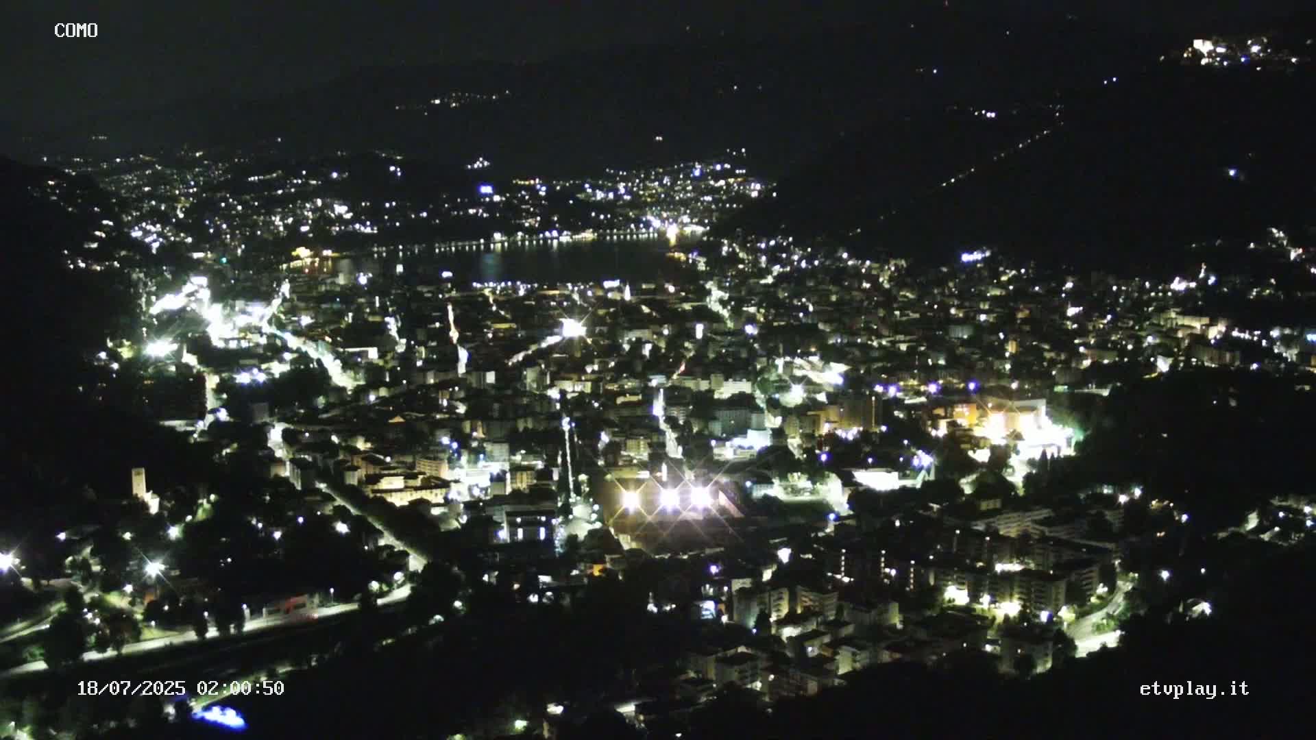 Como City & Lake Skyline Live Cam - Lombardy, Italy