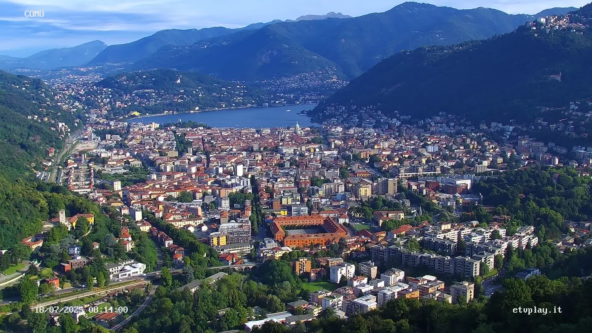 Como City & Lake Skyline Live Cam - Lombardy, Italy