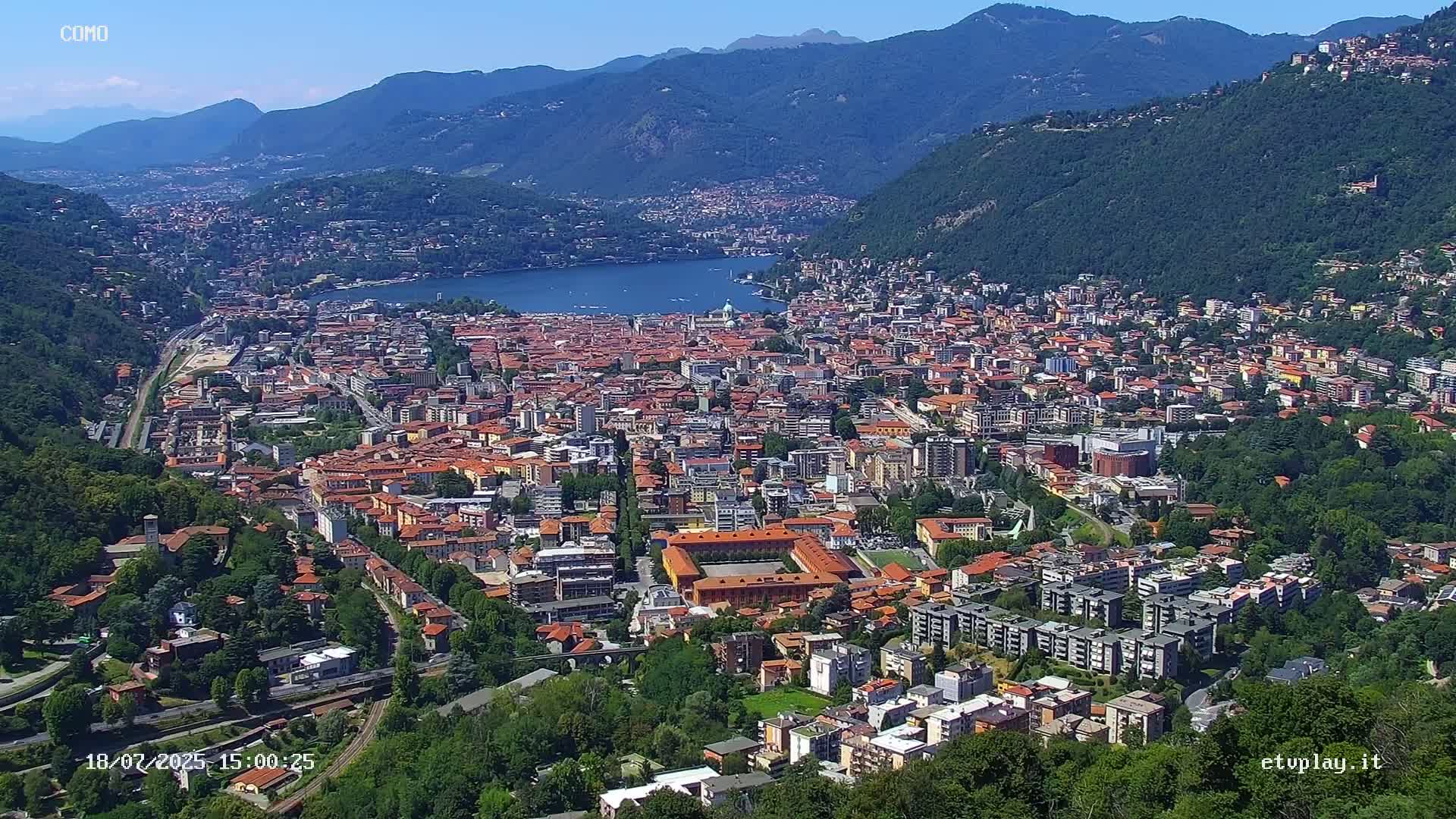 Como City & Lake Skyline Live Cam - Lombardy, Italy