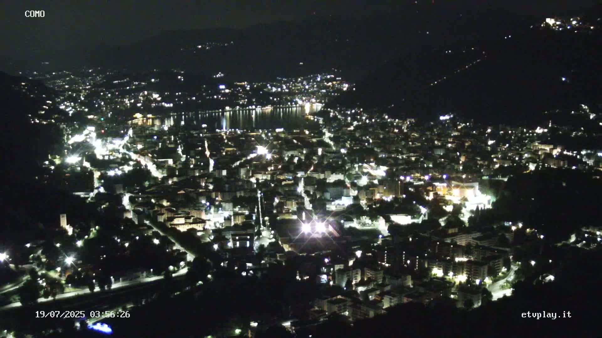Como City & Lake Skyline Live Cam - Lombardy, Italy