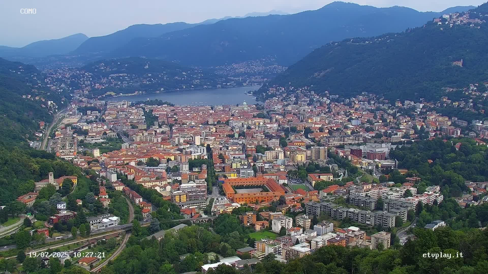 Como City & Lake Skyline Live Cam - Lombardy, Italy