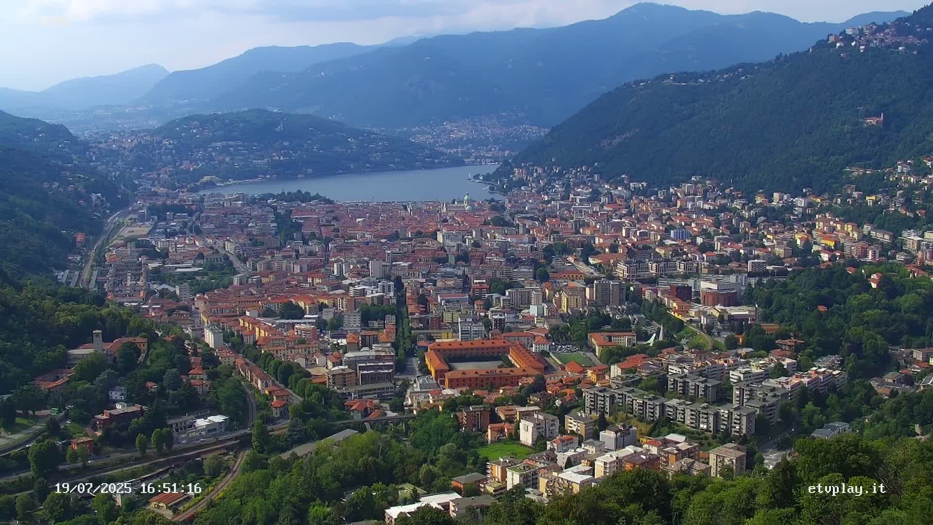 Como City & Lake Skyline Live Cam - Lombardy, Italy