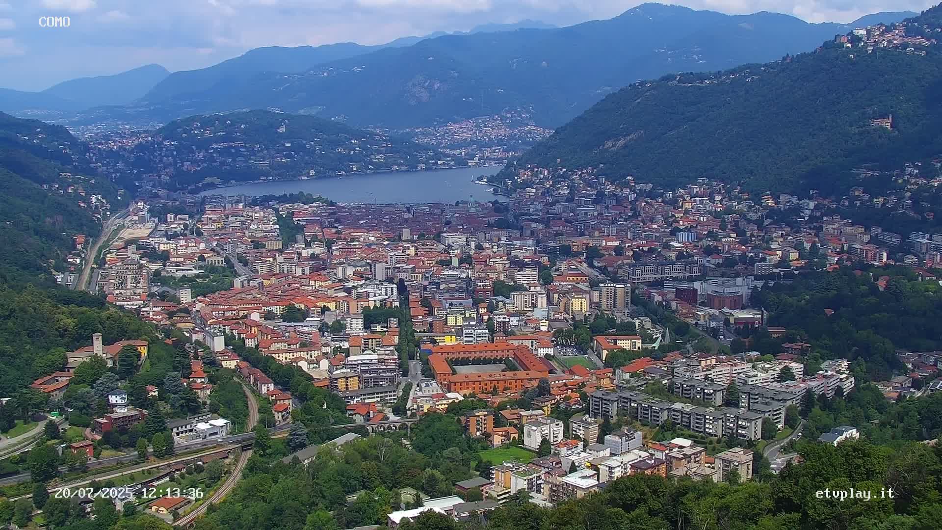 Como City & Lake Skyline Live Cam - Lombardy, Italy