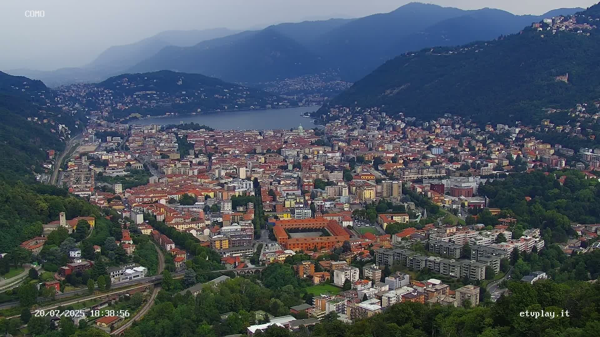 Como City & Lake Skyline Live Cam - Lombardy, Italy