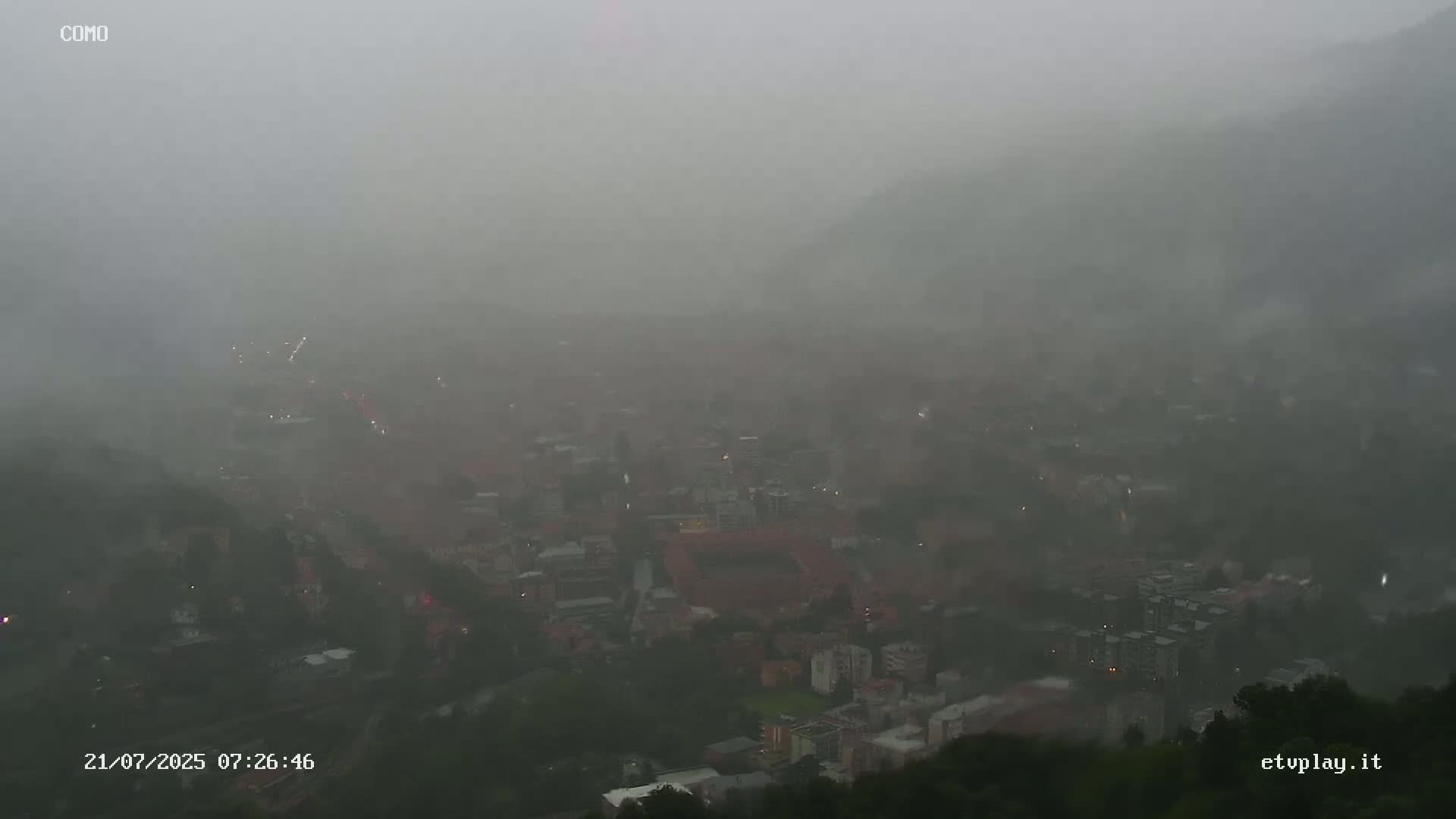 Como City & Lake Skyline Live Cam - Lombardy, Italy