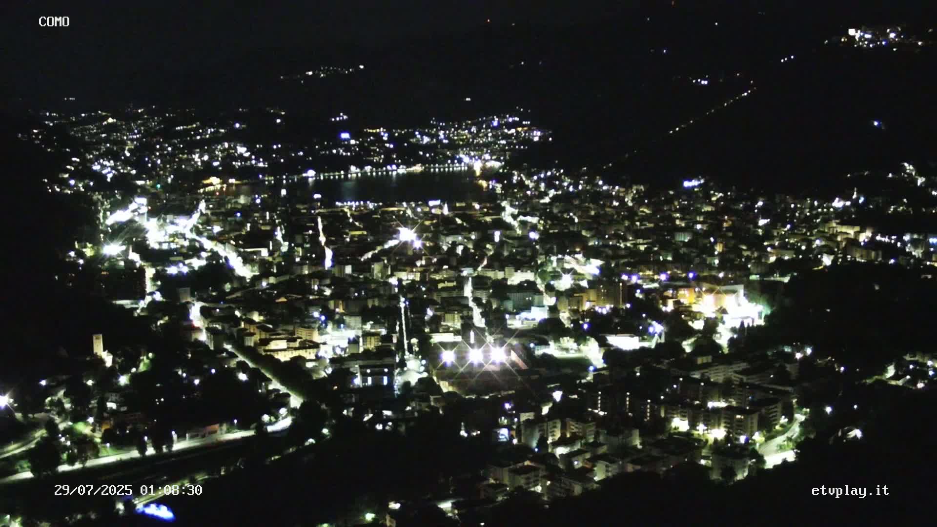 Como City & Lake Skyline Live Cam - Lombardy, Italy