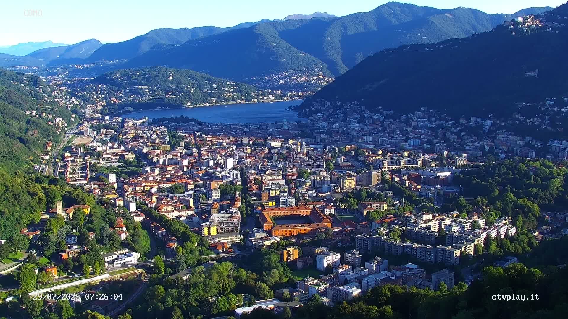 Como City & Lake Skyline Live Cam - Lombardy, Italy