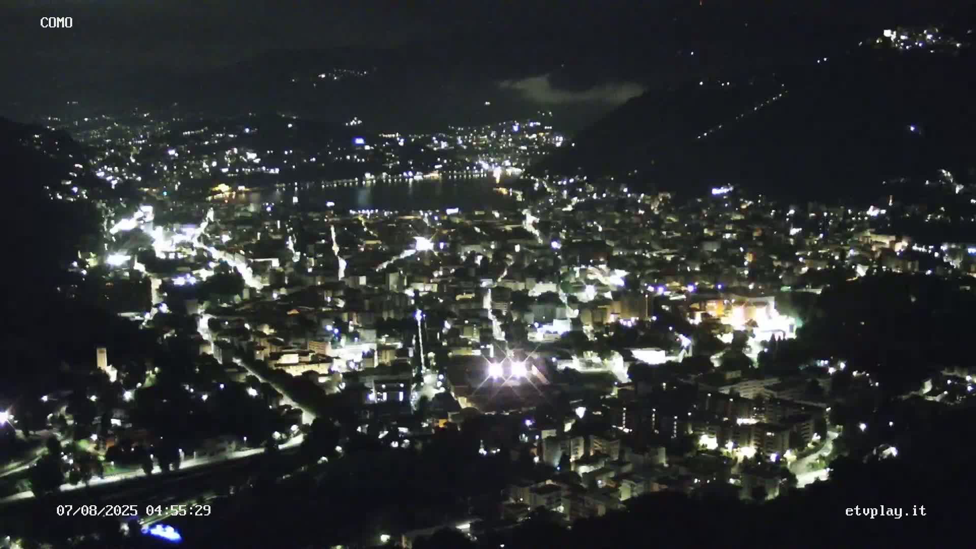 Como City & Lake Skyline Live Cam - Lombardy, Italy
