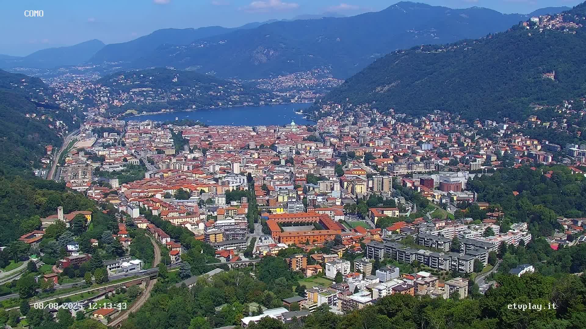Como City & Lake Skyline Live Cam - Lombardy, Italy