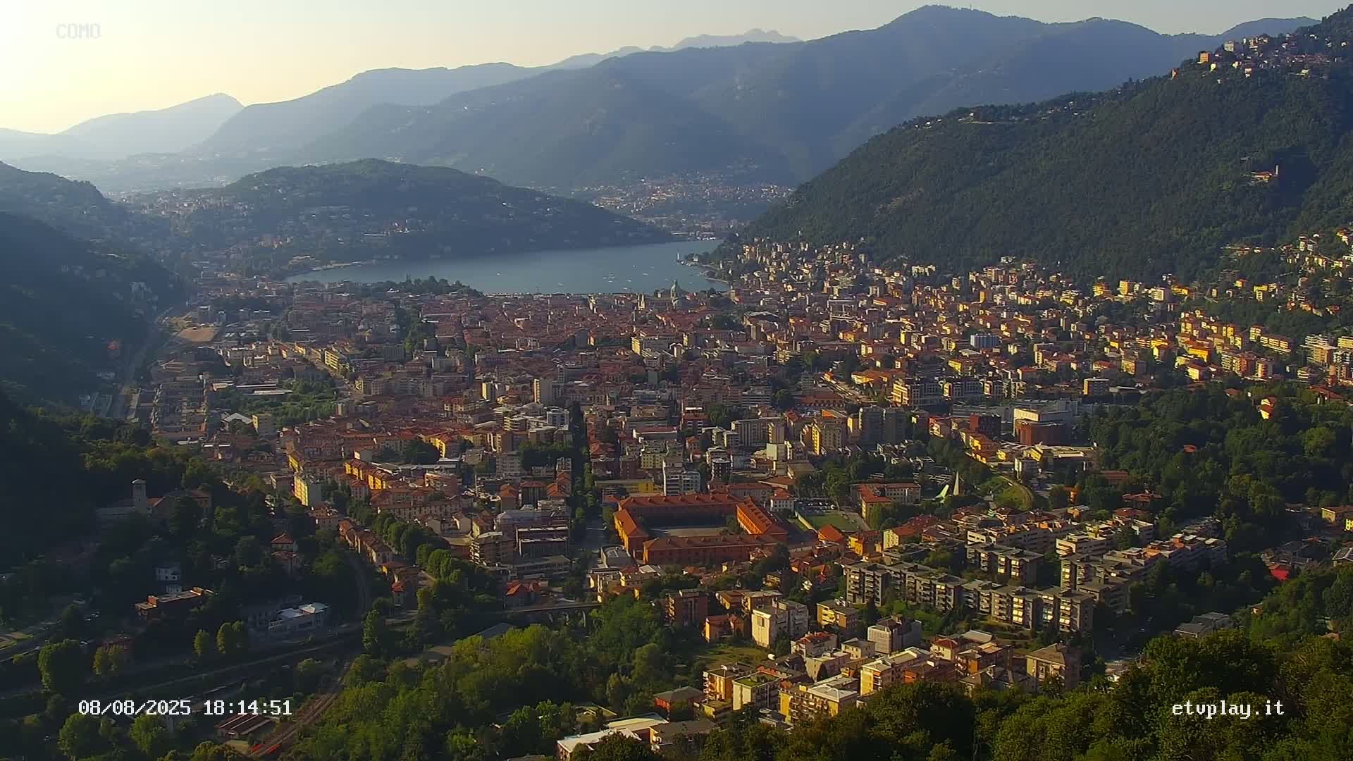 Como City & Lake Skyline Live Cam - Lombardy, Italy