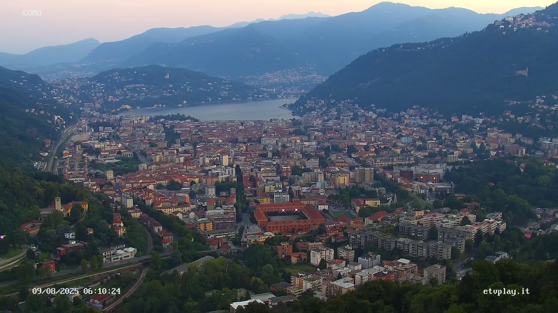 Como City & Lake Skyline Live Cam - Lombardy, Italy
