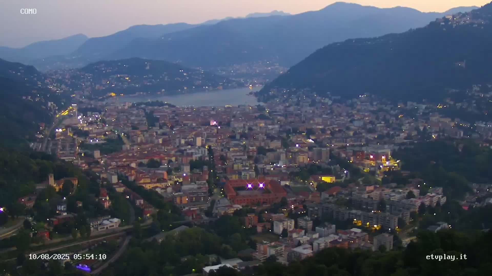 Como City & Lake Skyline Live Cam - Lombardy, Italy