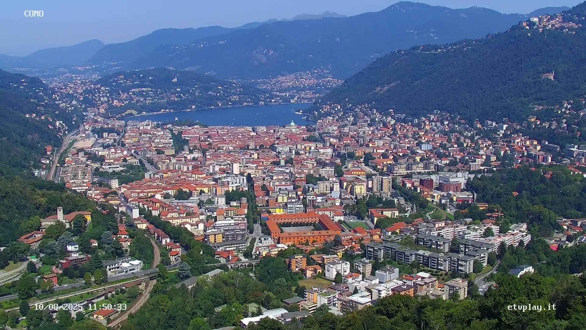 Como City & Lake Skyline Live Cam - Lombardy, Italy