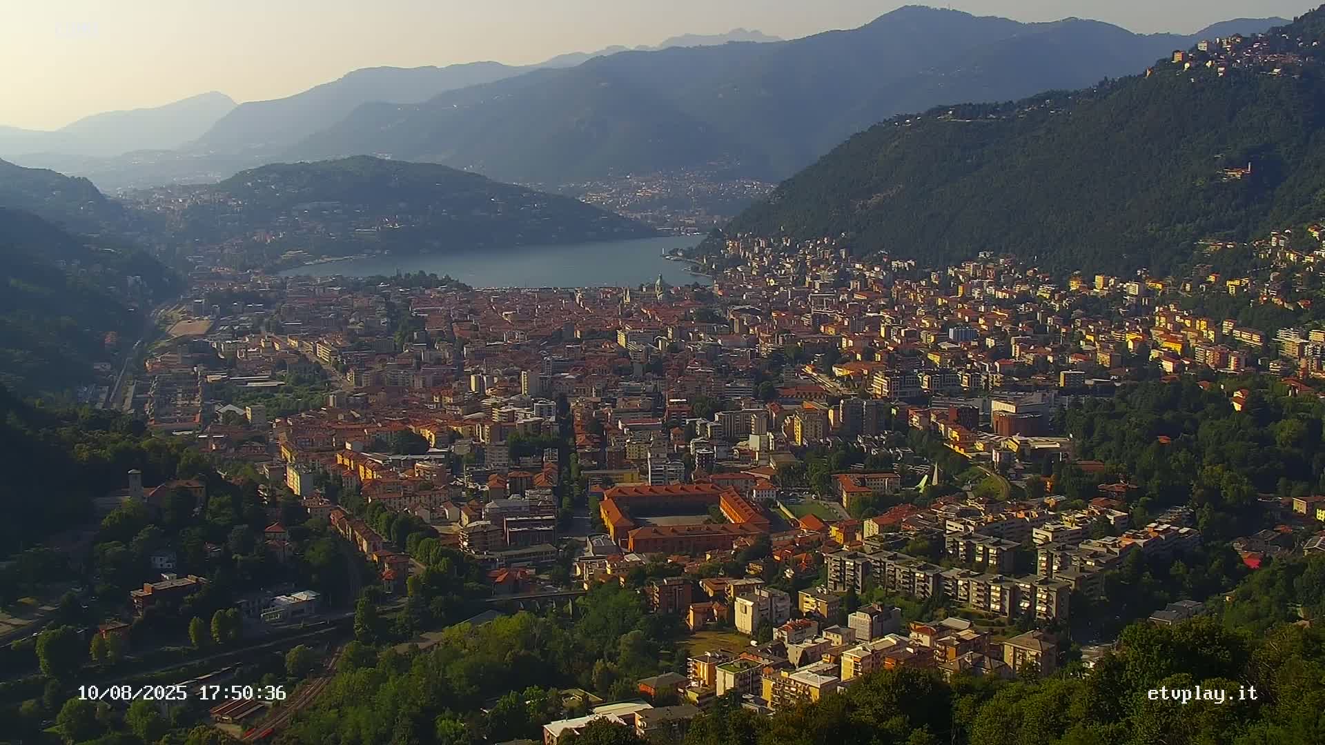Como City & Lake Skyline Live Cam - Lombardy, Italy