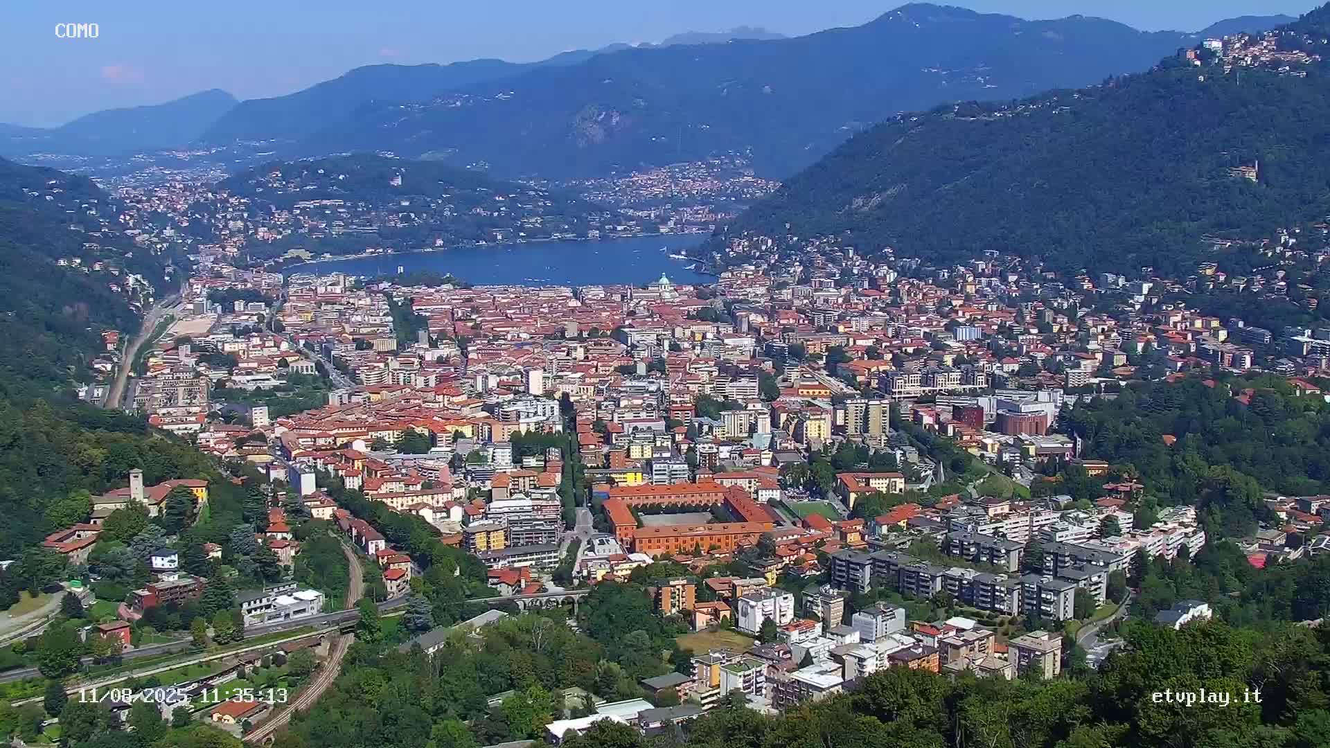 Como City & Lake Skyline Live Cam - Lombardy, Italy