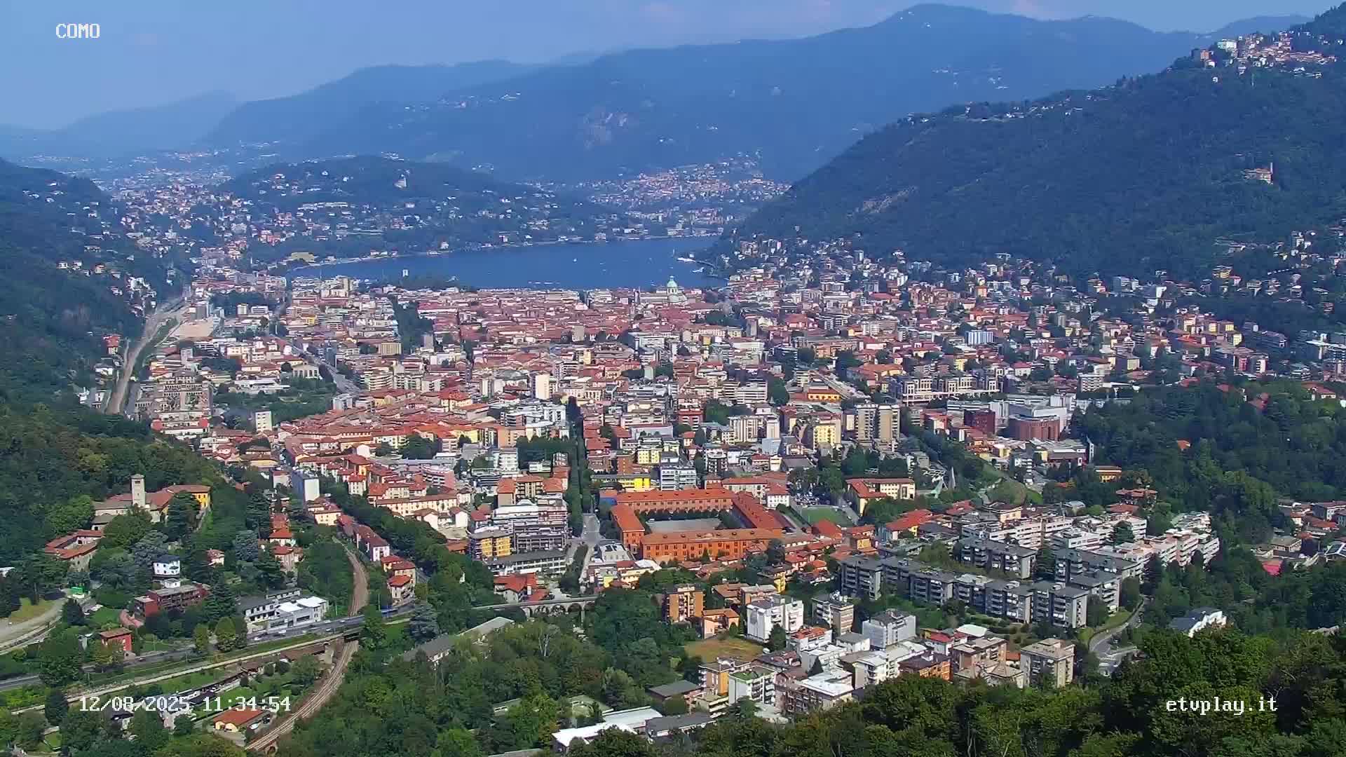 Como City & Lake Skyline Live Cam - Lombardy, Italy