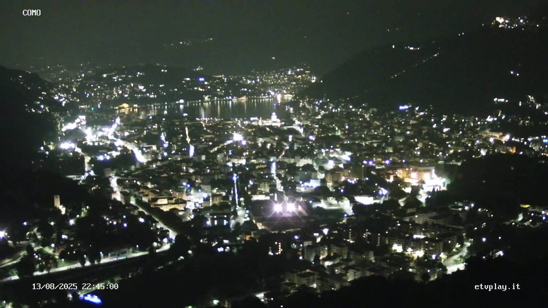 Como City & Lake Skyline Live Cam - Lombardy, Italy