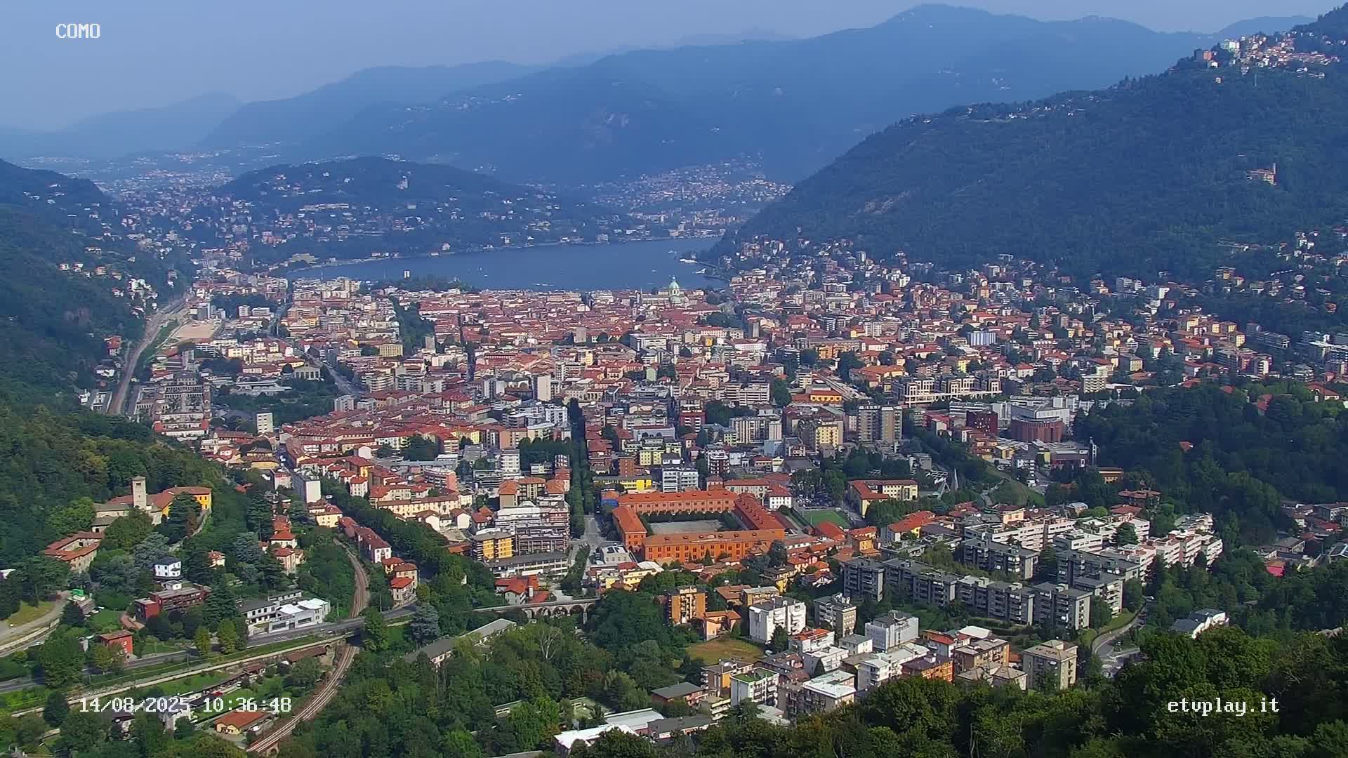 Como City & Lake Skyline Live Cam - Lombardy, Italy