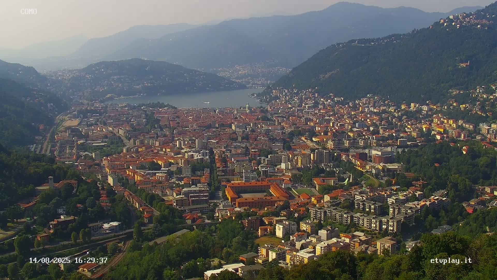 Como City & Lake Skyline Live Cam - Lombardy, Italy
