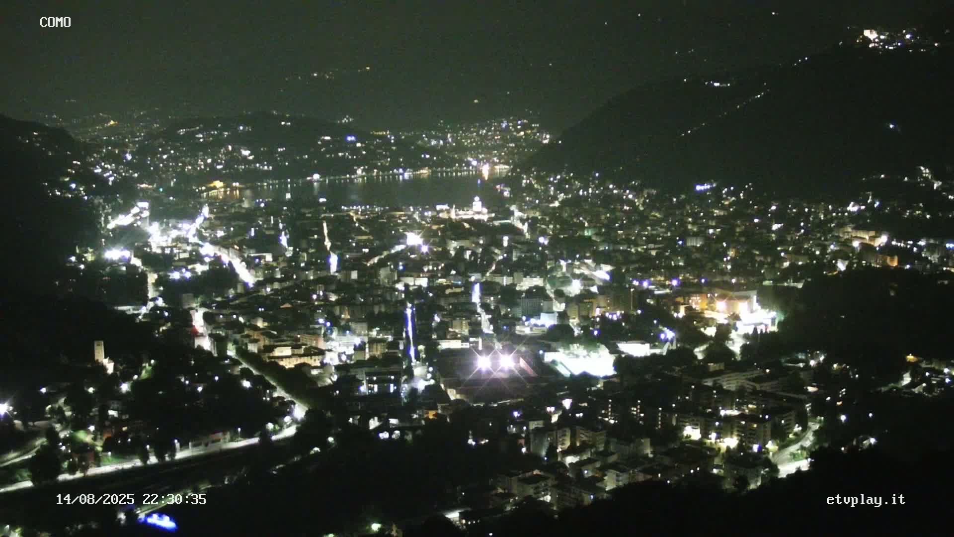 Como City & Lake Skyline Live Cam - Lombardy, Italy