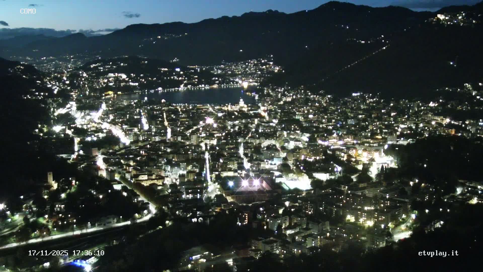 Como City & Lake Skyline Live Cam - Lombardy, Italy
