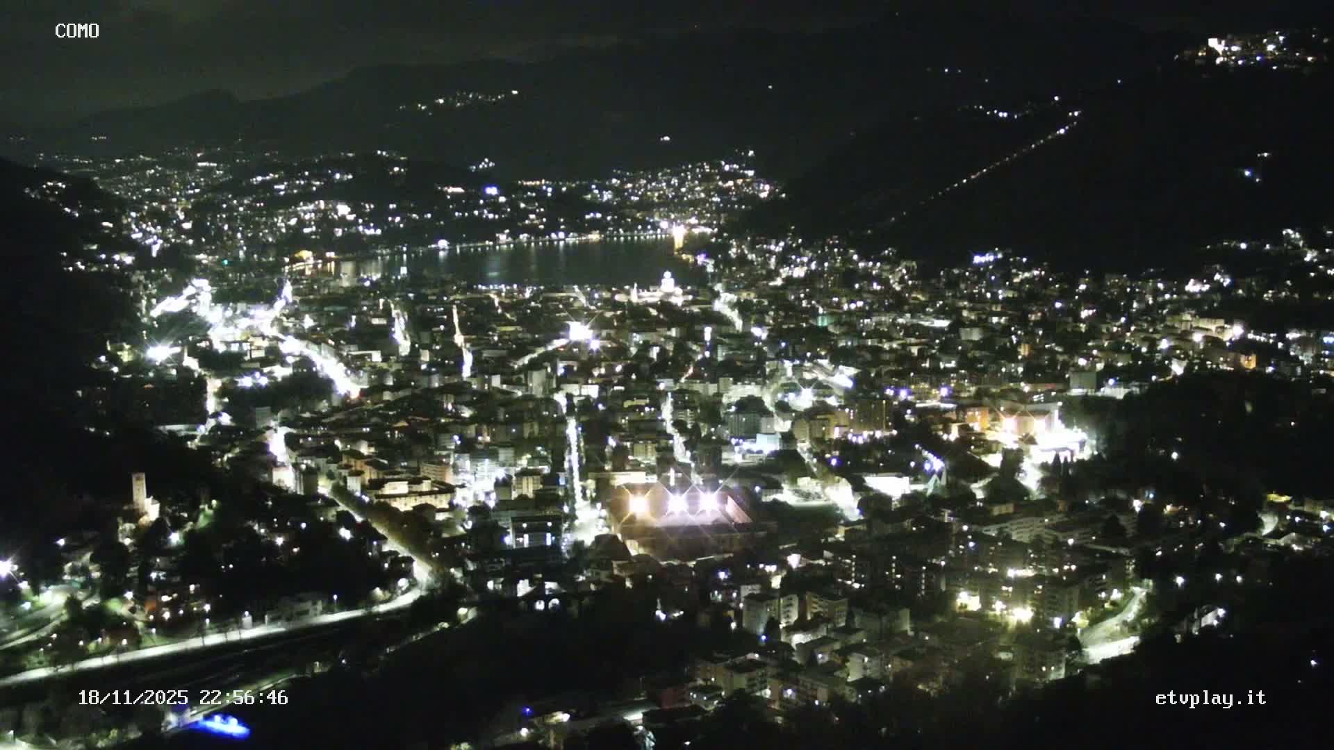 Como City & Lake Skyline Live Cam - Lombardy, Italy