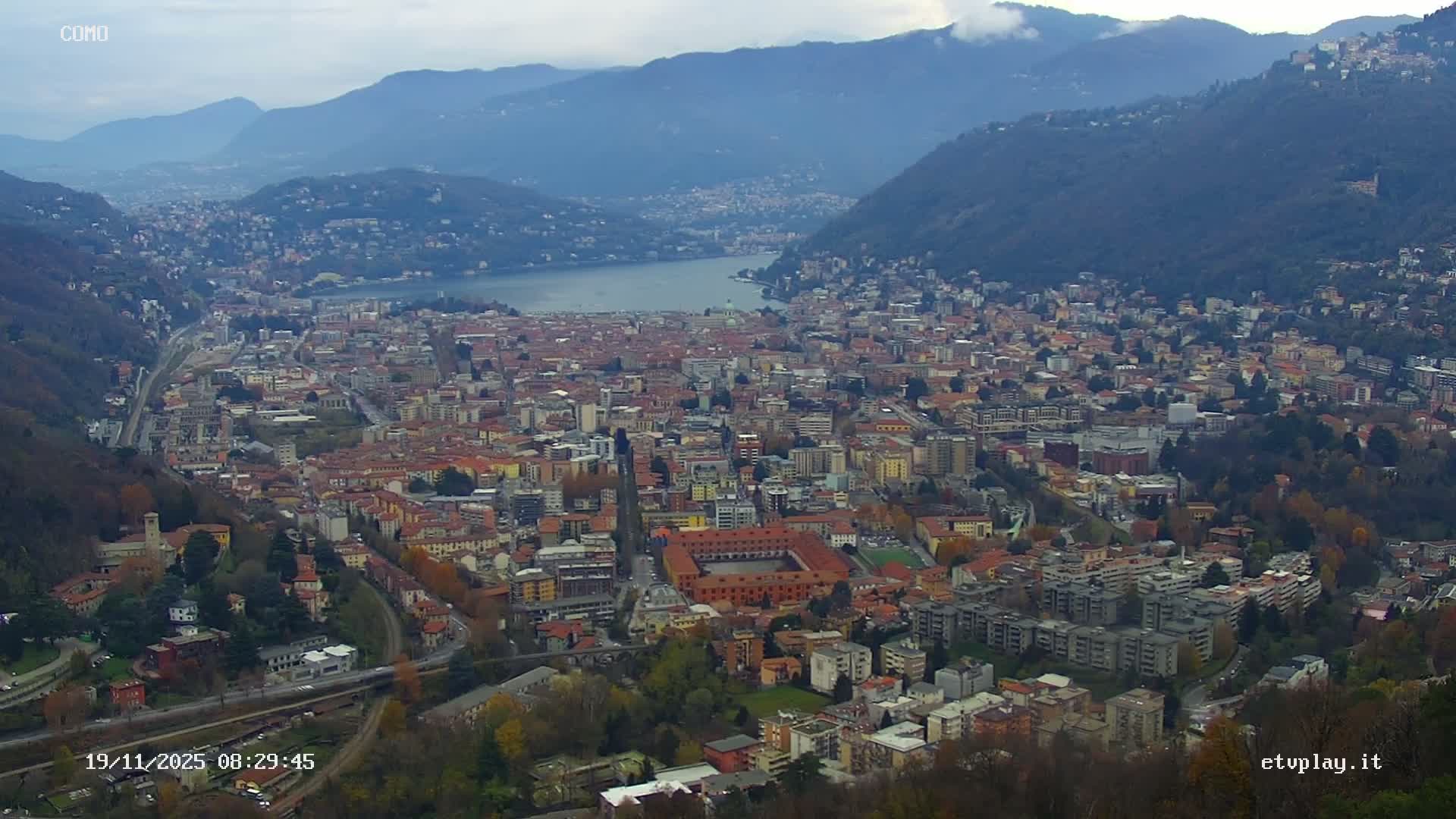 Como City & Lake Skyline Live Cam - Lombardy, Italy