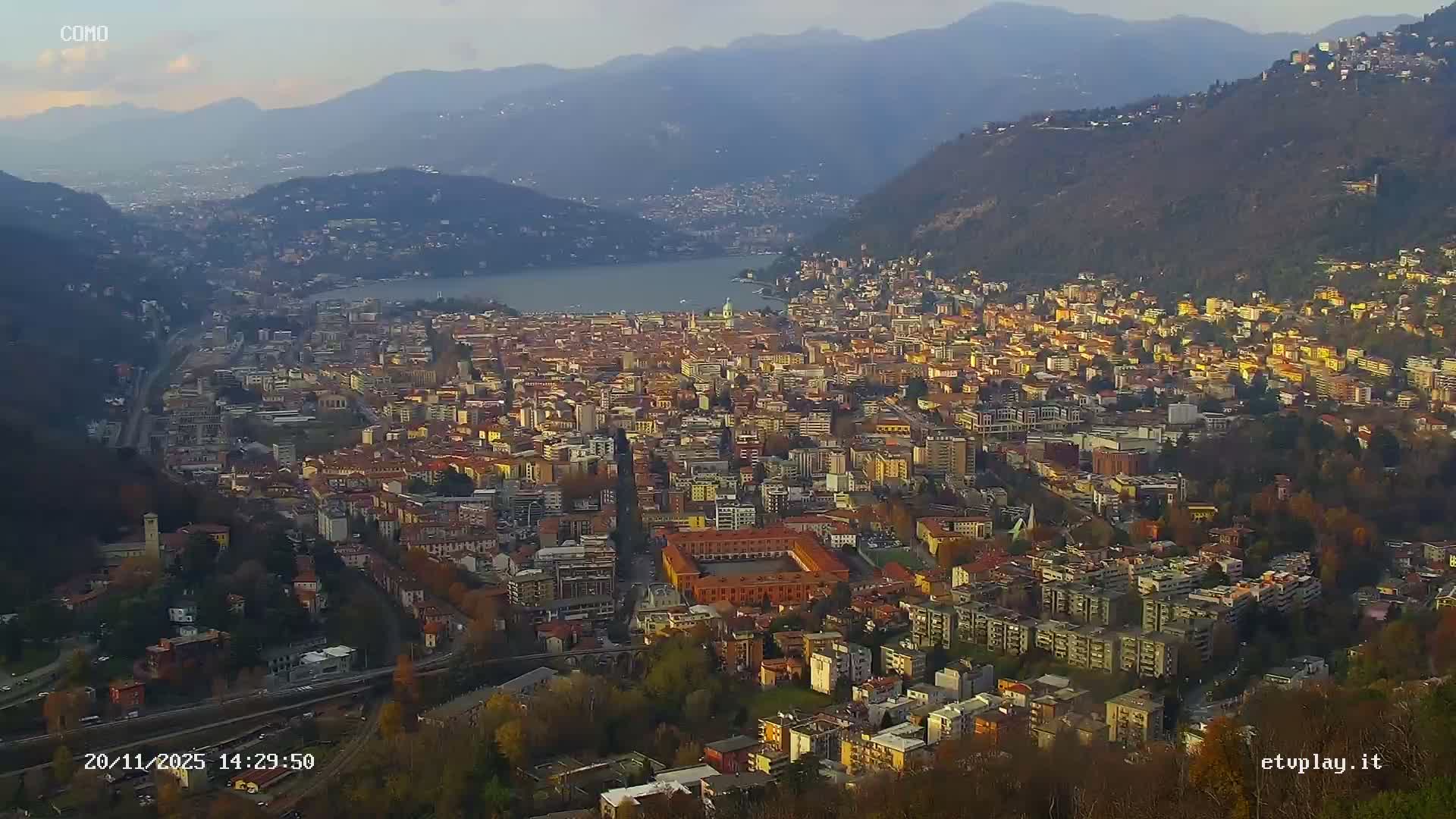 Como City & Lake Skyline Live Cam - Lombardy, Italy