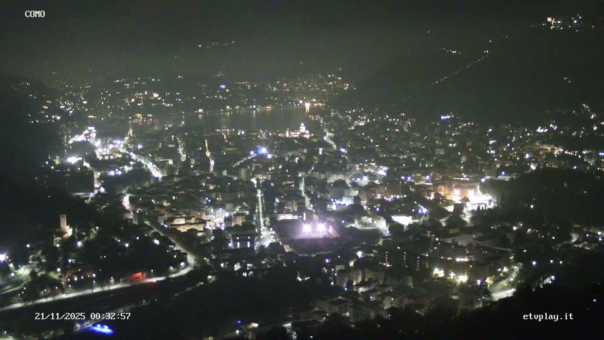 Como City & Lake Skyline Live Cam - Lombardy, Italy