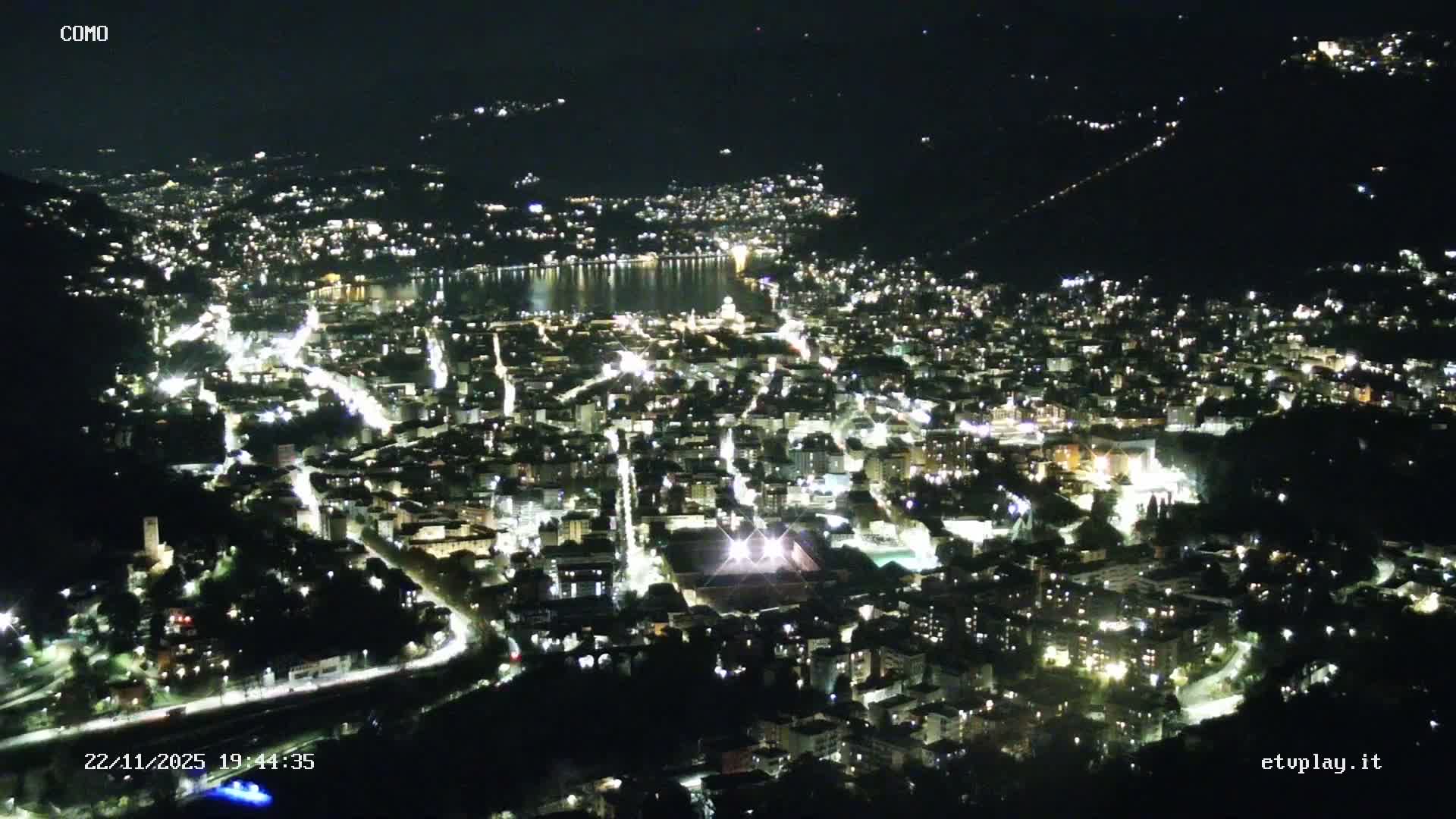 Como City & Lake Skyline Live Cam - Lombardy, Italy