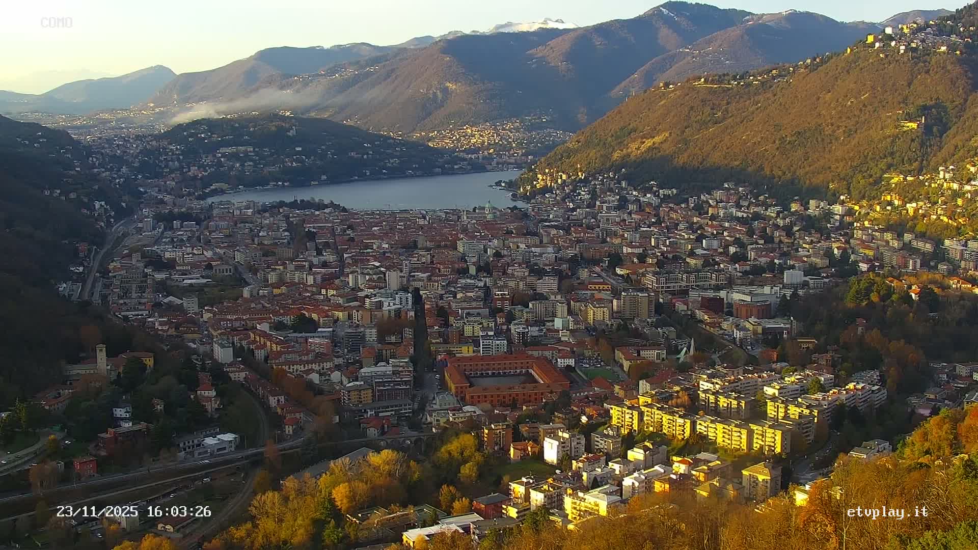 Como City & Lake Skyline Live Cam - Lombardy, Italy