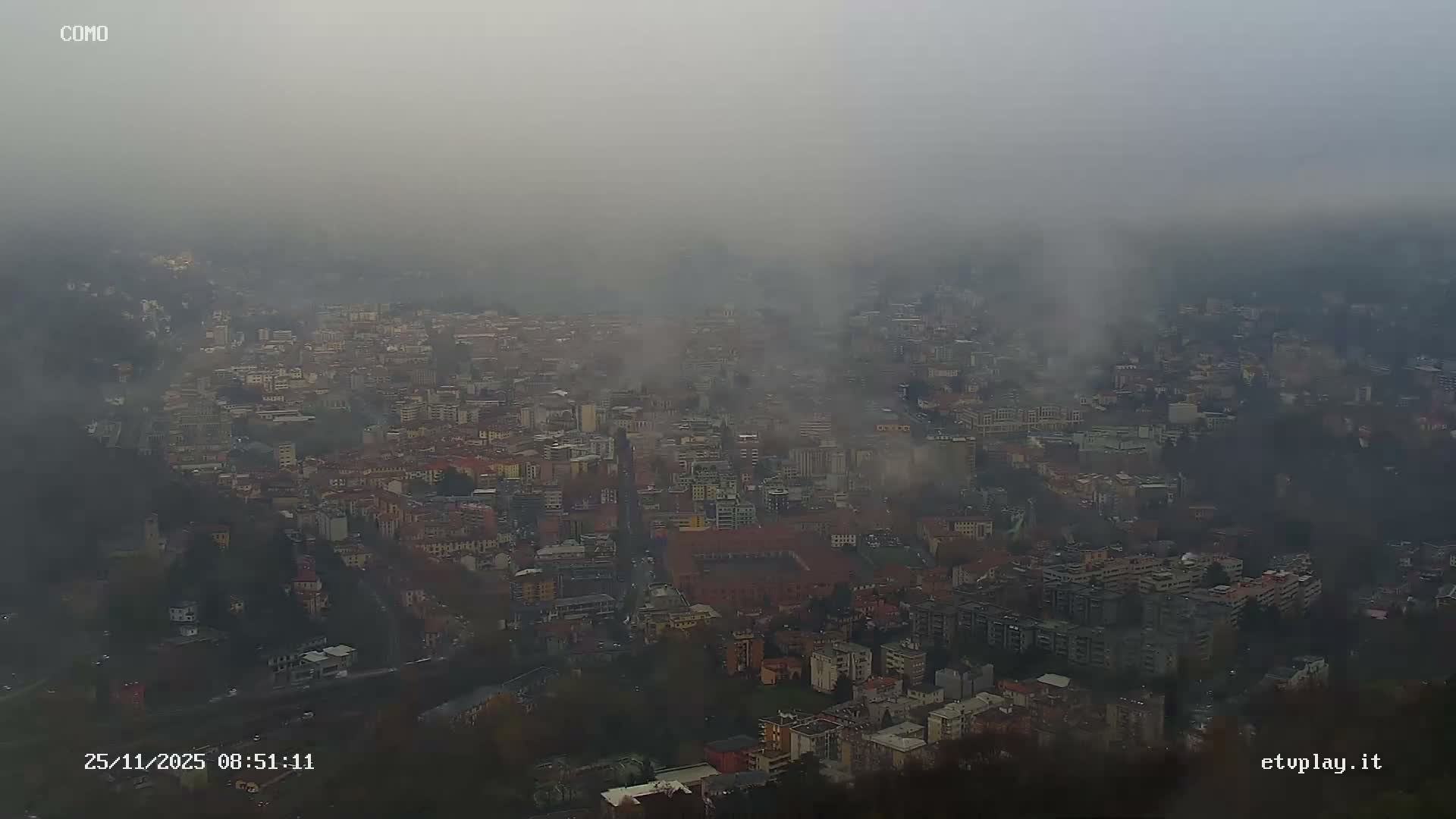 Como City & Lake Skyline Live Cam - Lombardy, Italy