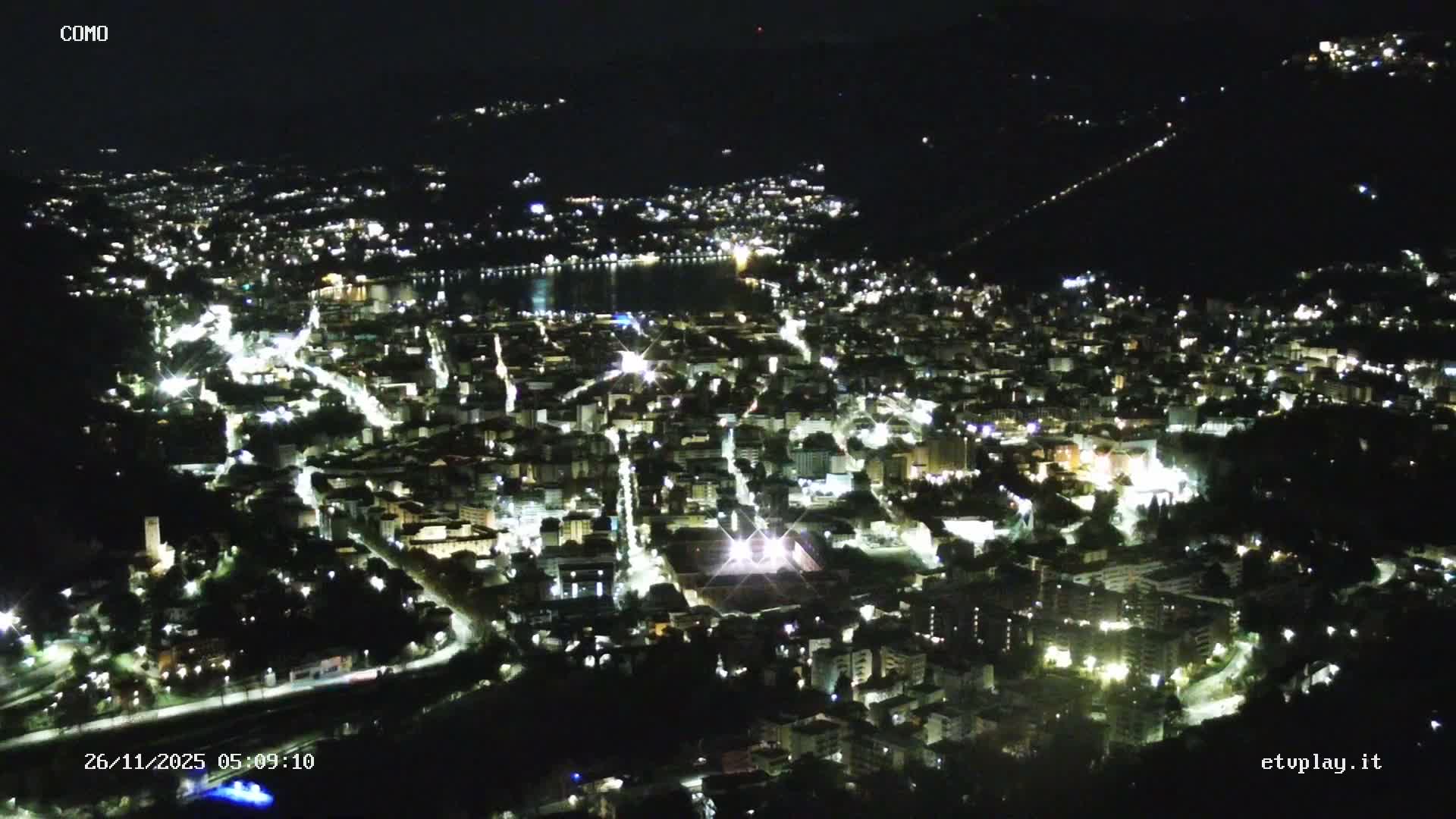 Como City & Lake Skyline Live Cam - Lombardy, Italy