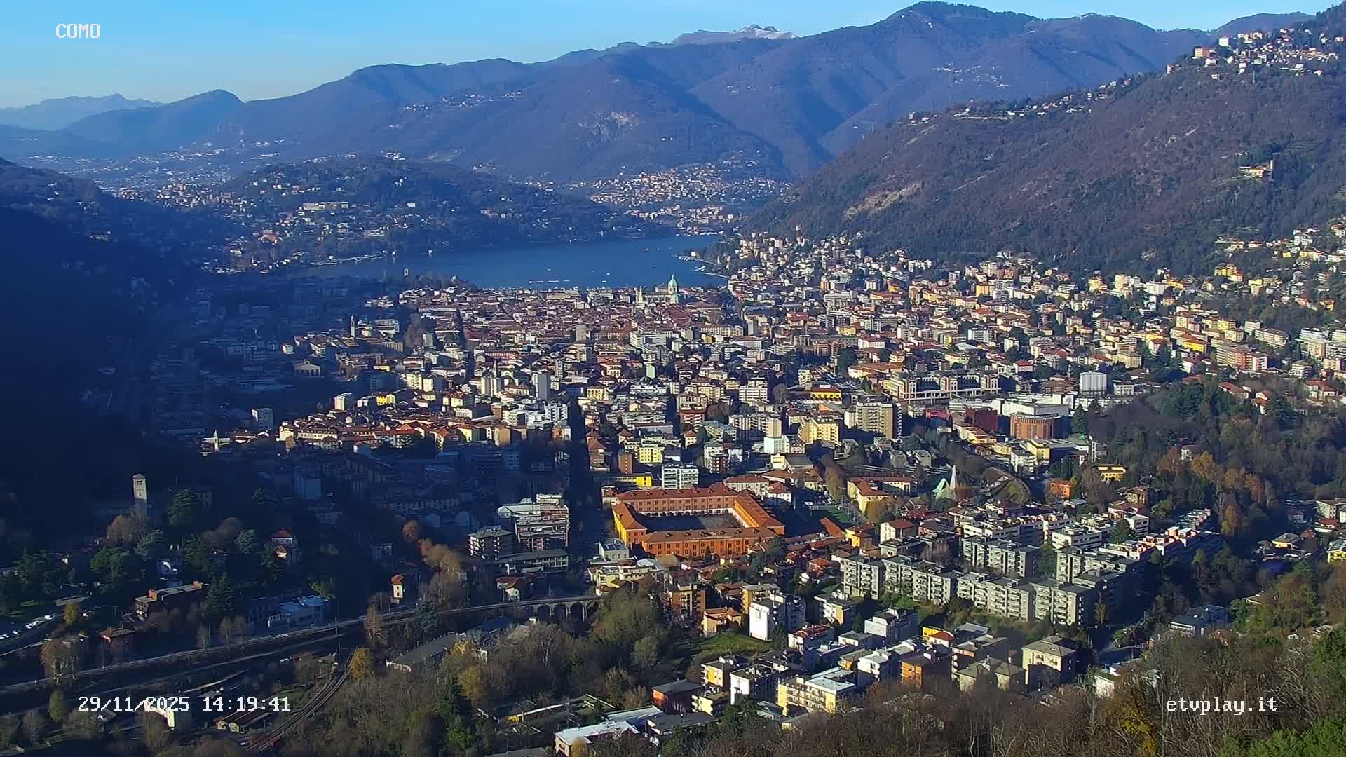 Como City & Lake Skyline Live Cam - Lombardy, Italy