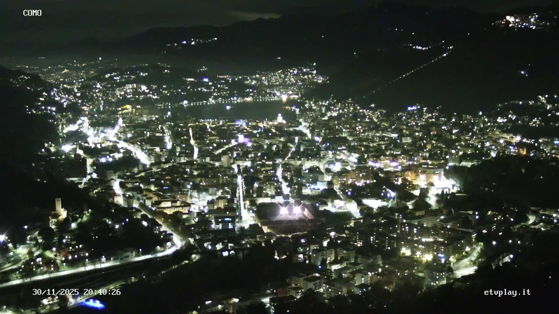 Como City & Lake Skyline Live Cam - Lombardy, Italy
