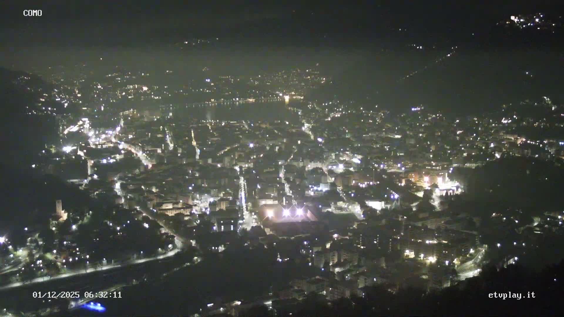 Como City & Lake Skyline Live Cam - Lombardy, Italy