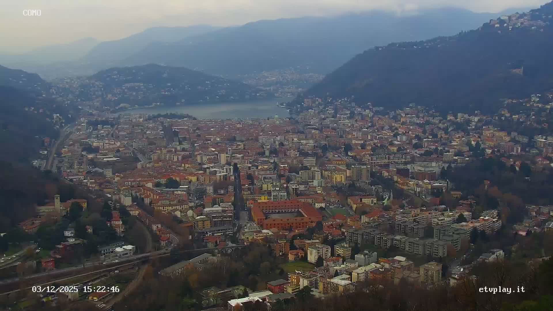 Como City & Lake Skyline Live Cam - Lombardy, Italy