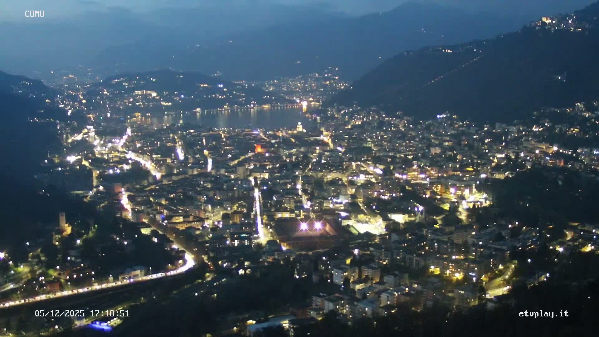 Como City & Lake Skyline Live Cam - Lombardy, Italy