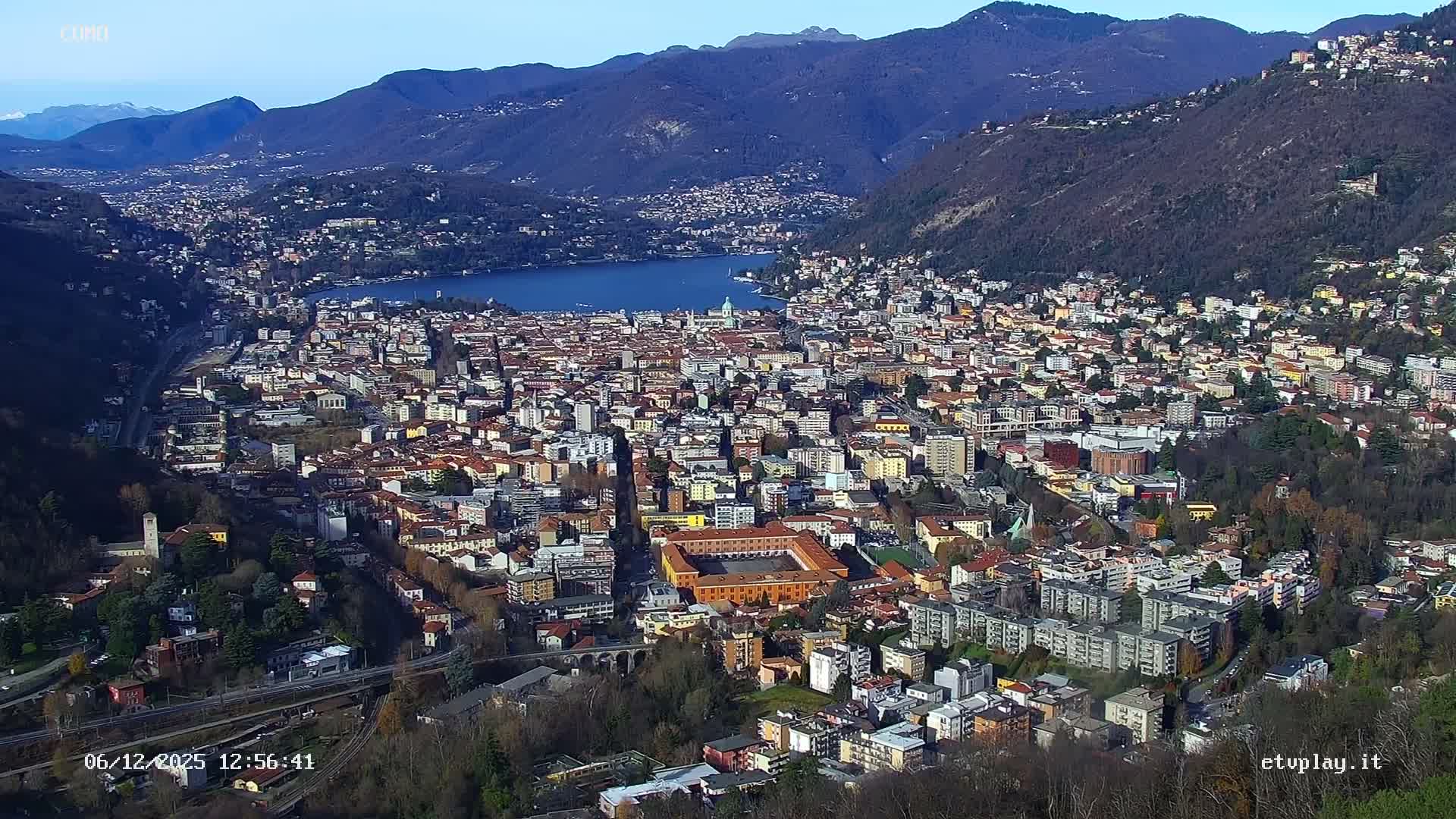 Como City & Lake Skyline Live Cam - Lombardy, Italy