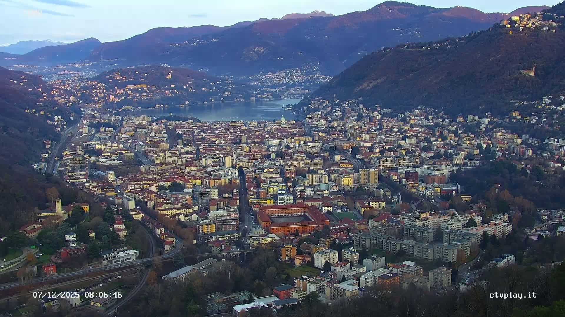 Como City & Lake Skyline Live Cam - Lombardy, Italy