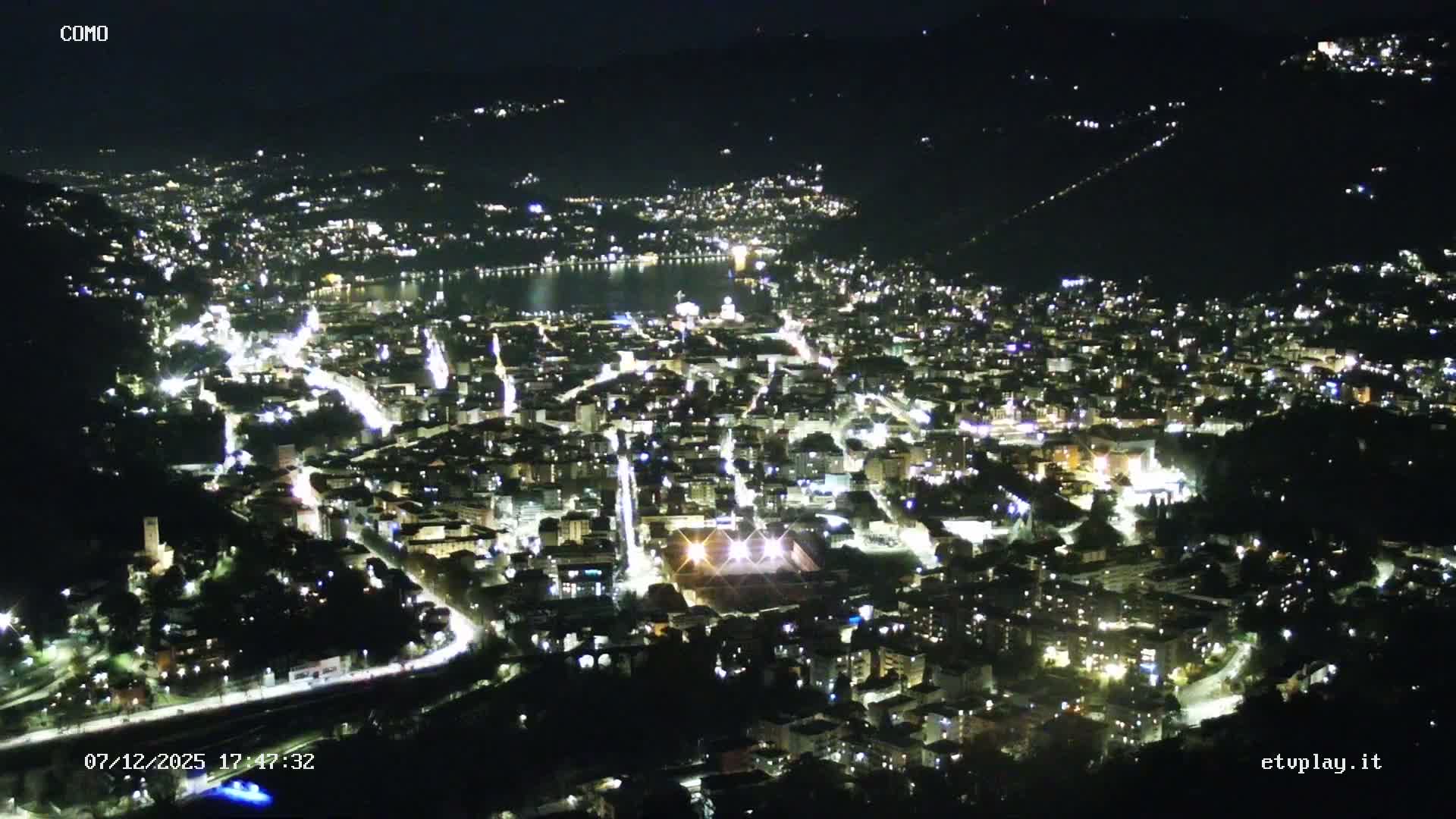 Como City & Lake Skyline Live Cam - Lombardy, Italy