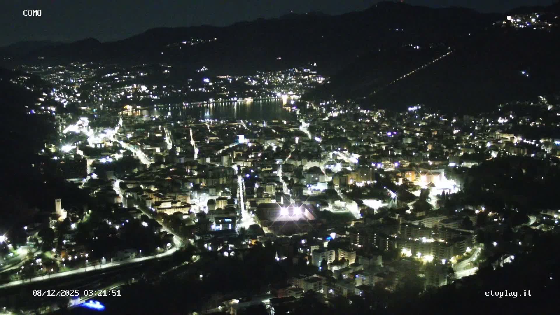 Como City & Lake Skyline Live Cam - Lombardy, Italy