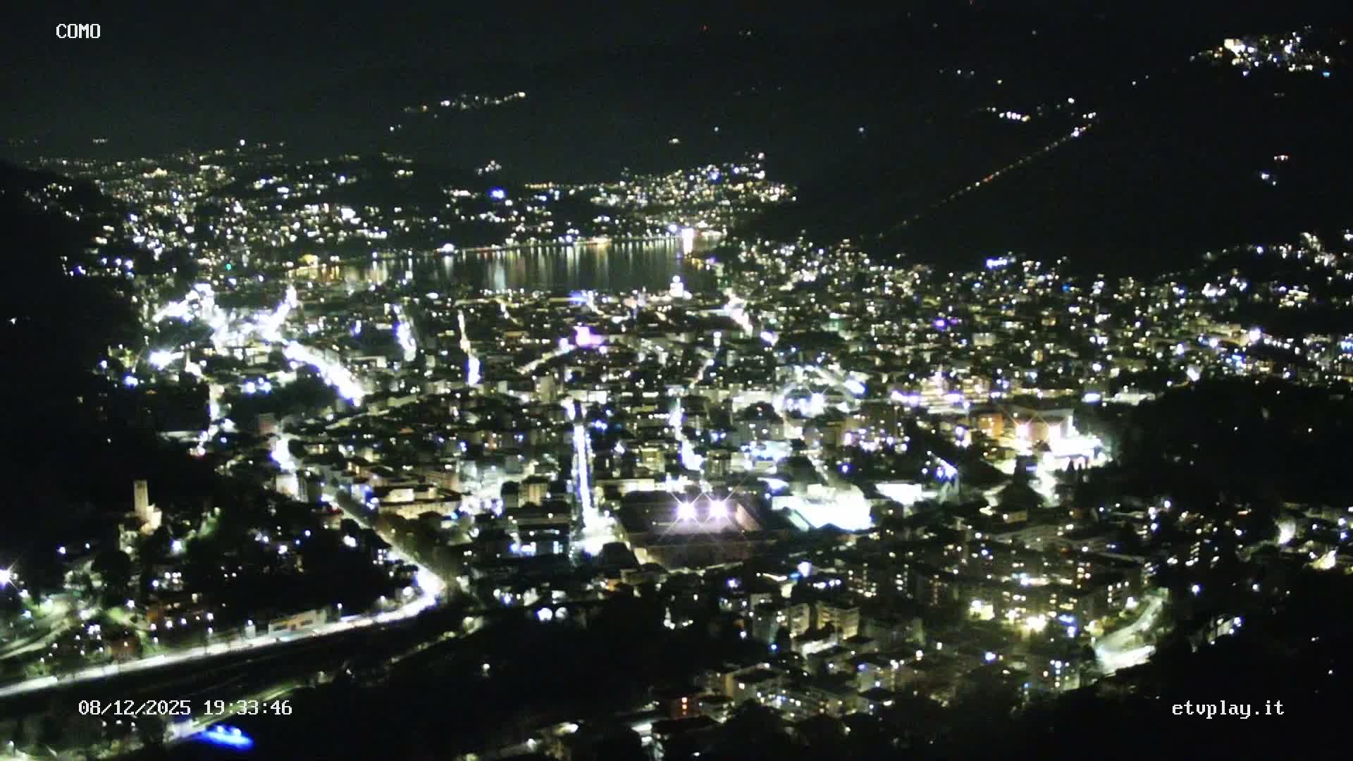 Como City & Lake Skyline Live Cam - Lombardy, Italy