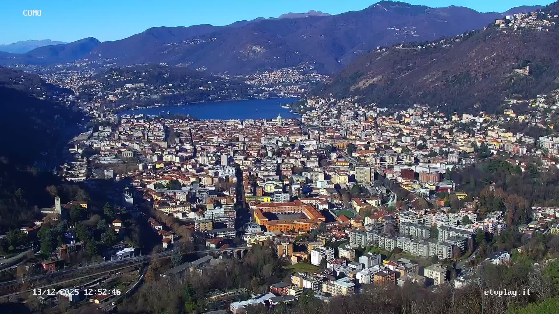 Como City & Lake Skyline Live Cam - Lombardy, Italy