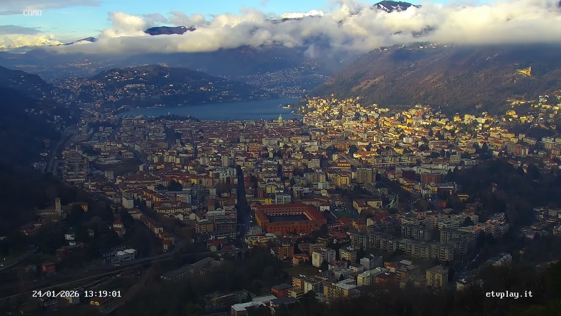 Como City & Lake Skyline Live Cam - Lombardy, Italy