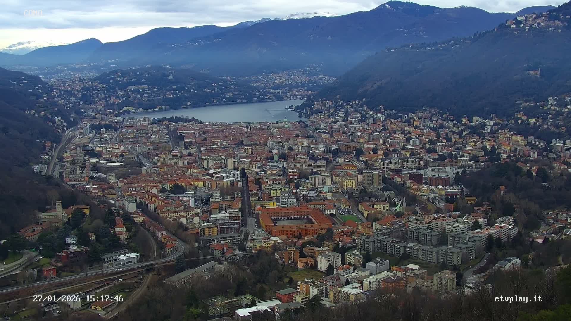 Como City & Lake Skyline Live Cam - Lombardy, Italy
