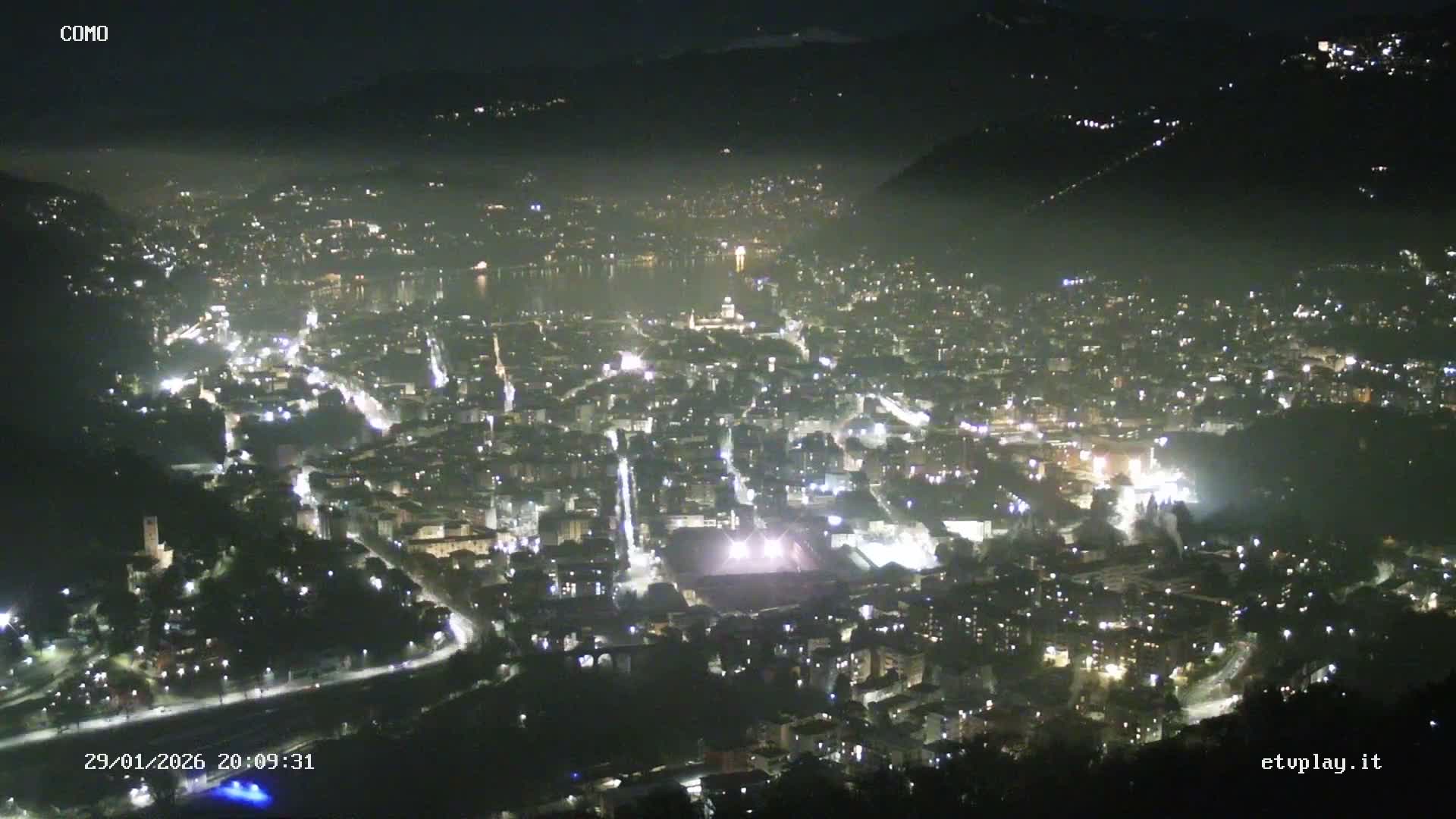 Como City & Lake Skyline Live Cam - Lombardy, Italy