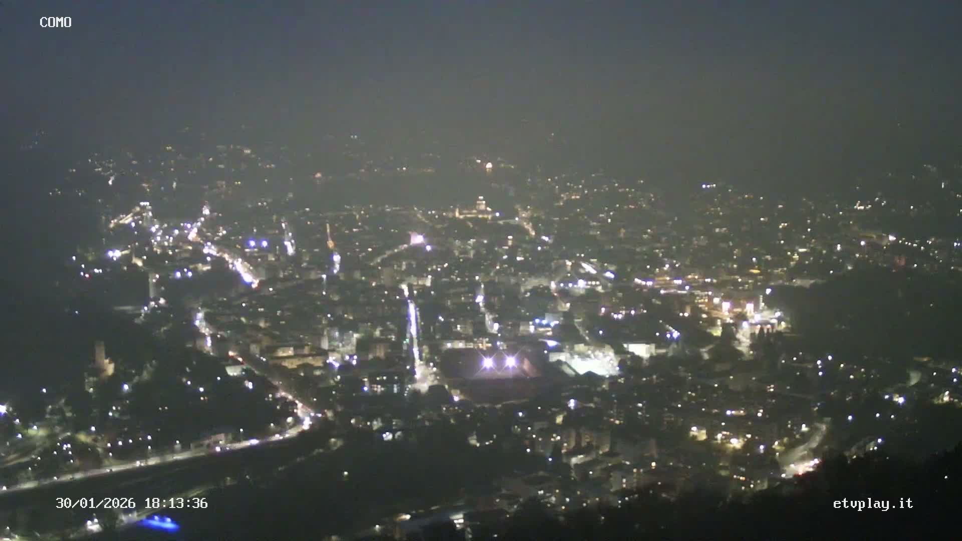 Como City & Lake Skyline Live Cam - Lombardy, Italy