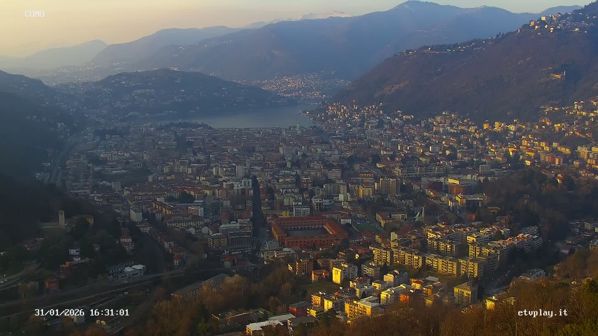 Como City & Lake Skyline Live Cam - Lombardy, Italy