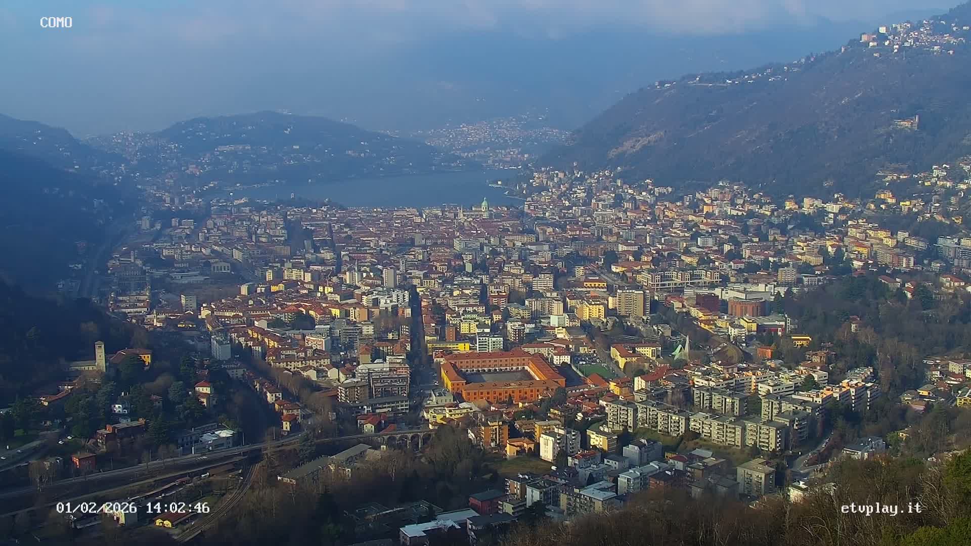 Como City & Lake Skyline Live Cam - Lombardy, Italy